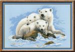 1033 Набор для вышивания *Белые медведи*, Riolis