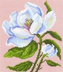 Канва с нанесенным рисунком *Белый цветок*, Матренин Посад