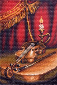 Канва с нанесенным рисунком *Скрипка* 1400 Матренин Посад ― Сокровища для рукоделия