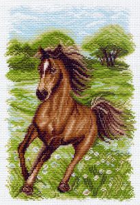 Канва с нанесенным рисунком *Пейзаж с лошадью* 1536 Матренин Посад ― Сокровища для рукоделия