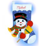 Набор *Рождественский сапожок *Снеговик с метлой*, Design Works