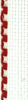 Канва-лента 5500-50 Aida 16 (цвет кромки № 14 - красный), 50 мм (метраж), 10 см ― Сокровища для рукоделия
