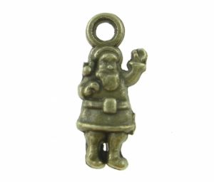 Подвески металлические *Санта Клаус* (цвет - античная бронза) 1 шт ― Сокровища для рукоделия