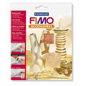Поталь (металлическая фольга) FIMO (цвет - медь) 14x14 см 7 листов ― Сокровища для рукоделия