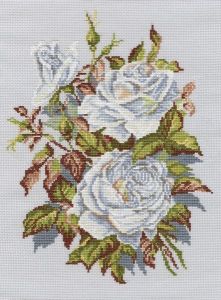 RTO Набор для вышивания M407 *Белые розы* ― Сокровища для рукоделия